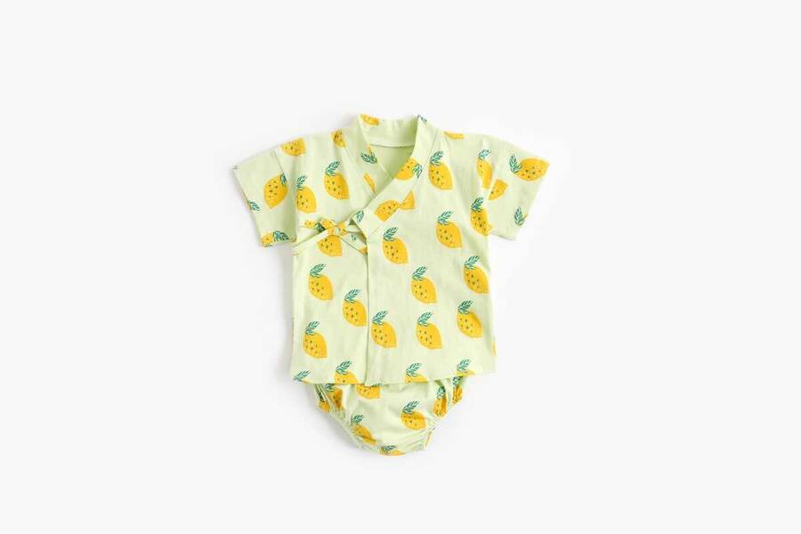 Ananas Detaylı Bluz Ve Şort 2'li Set - Thumbnail