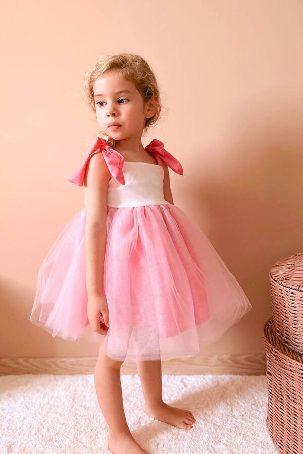Barbie Pembe Kız Çocuk Balerin Tütü Elbise - Thumbnail