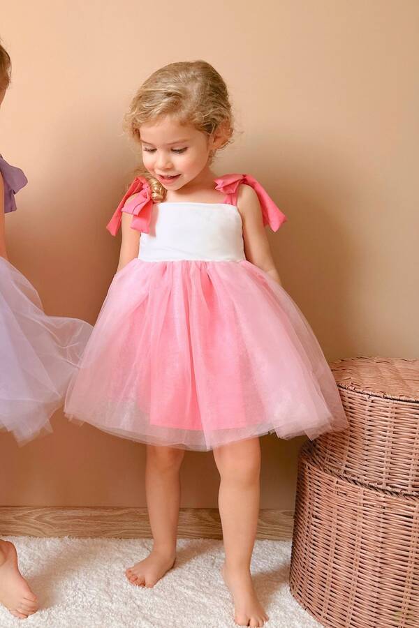 Barbie Pembe Kız Çocuk Balerin Tütü Elbise - Thumbnail