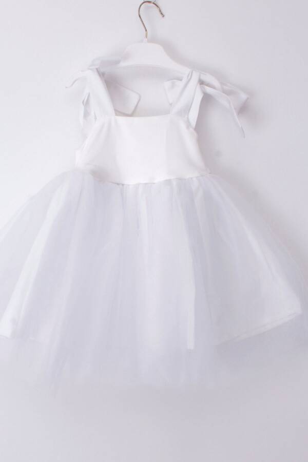 Beyaz Balerin Tütü Kız Çocuk Elbise - Thumbnail