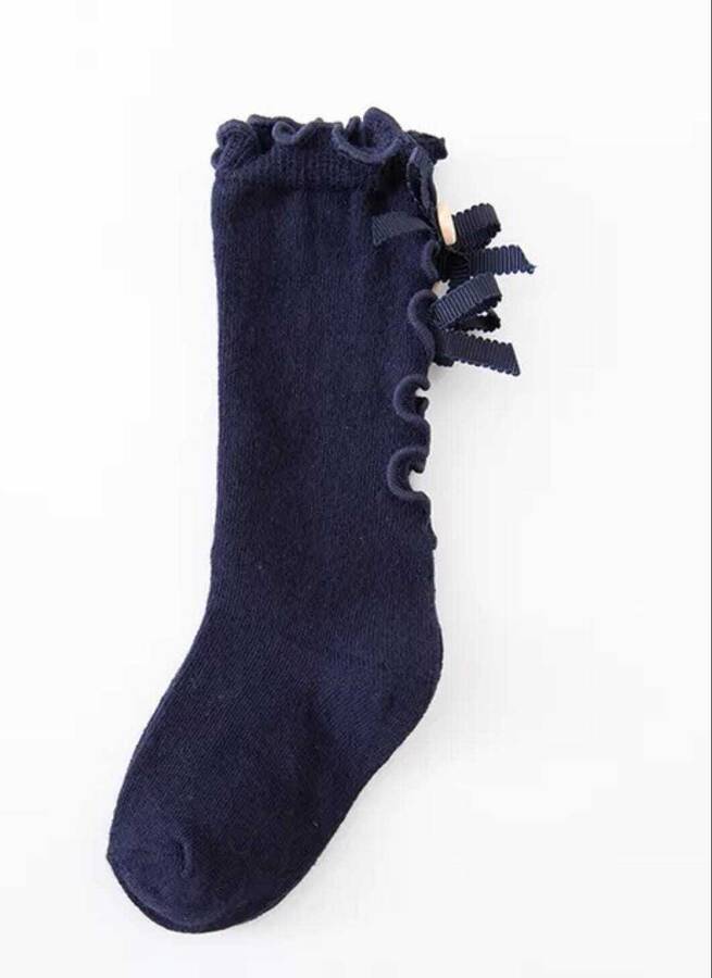 99999 - Düğme Detaylı Lacivert Çorap