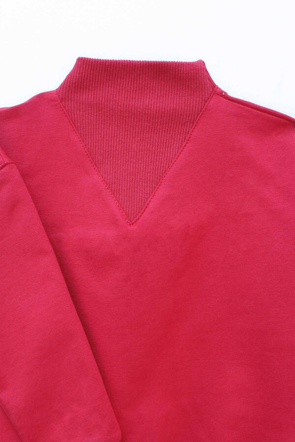 FW21 - Fuşya Yakası Kaşkorse Detaylı Çocuk Sweatshirt (1)