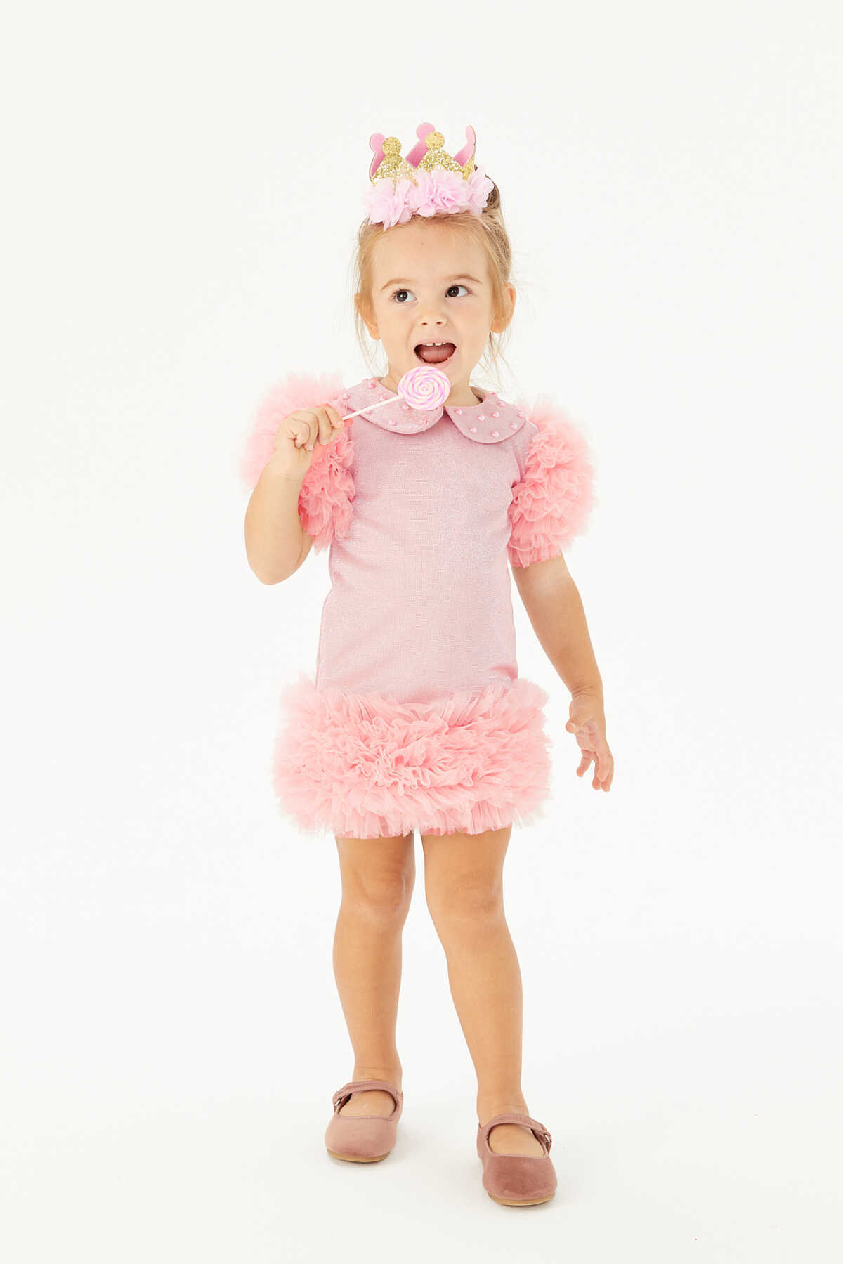 İnci Detaylı Queen-New Candy Kız Çocuk Elbise