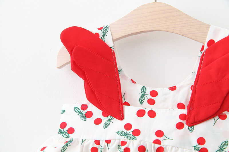 Kırmızı Kelebek Elbise Ve Şapka 2'li Set - Thumbnail