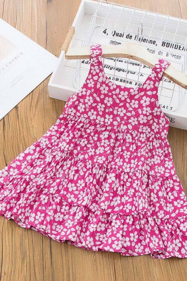 FWT22 - Pembe Mini Çiçekli Elbise