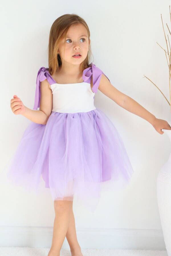 ss23 - Lila Balerin Kız Çocuk Tütü Elbise