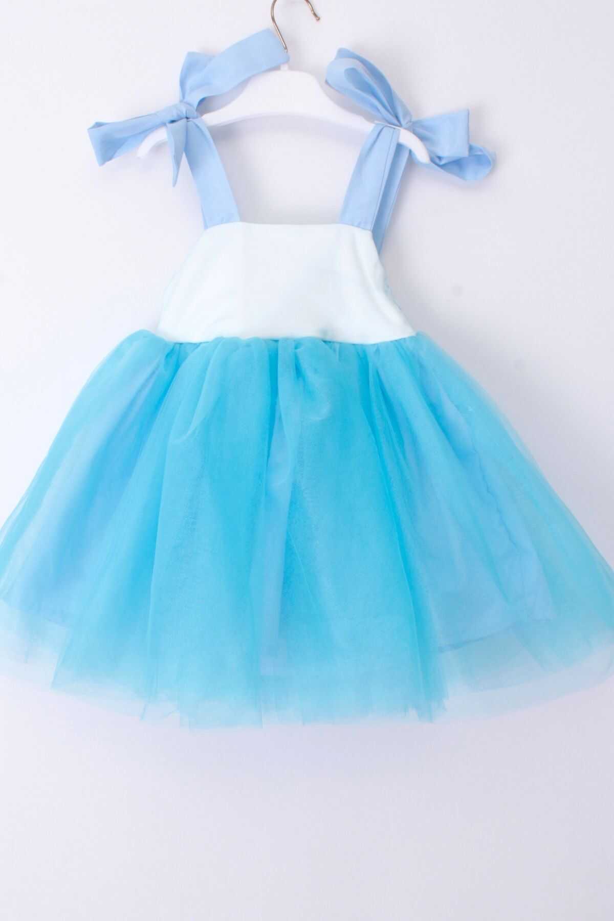 Mavi Balerin Kız Çocuk Tütü Elbise