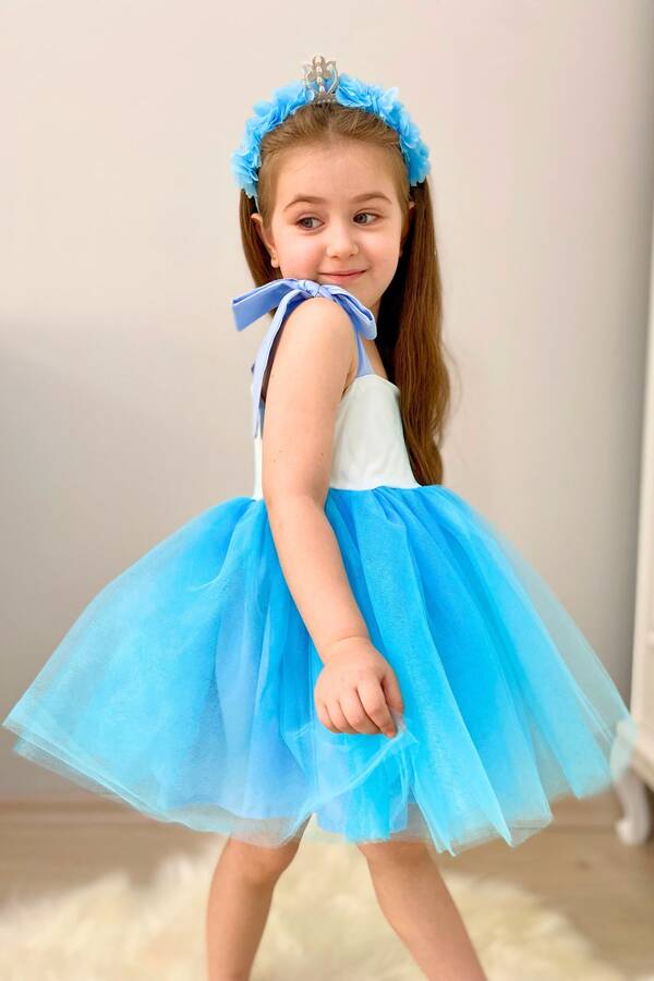 ss23 - Mavi Balerin Kız Çocuk Tütü Elbise