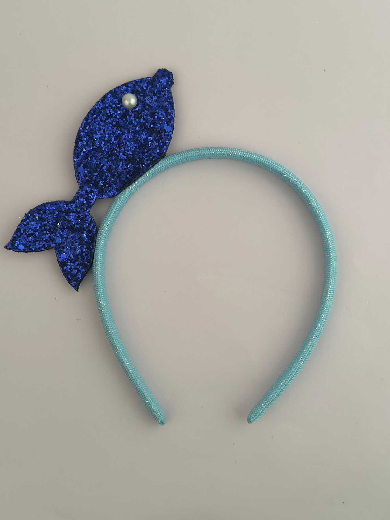 Mavi Balık Figürlü Işıltılı Taç