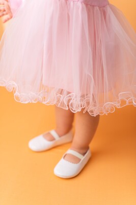Pembe Kanatlı Kız Çocuk Elbise - Thumbnail